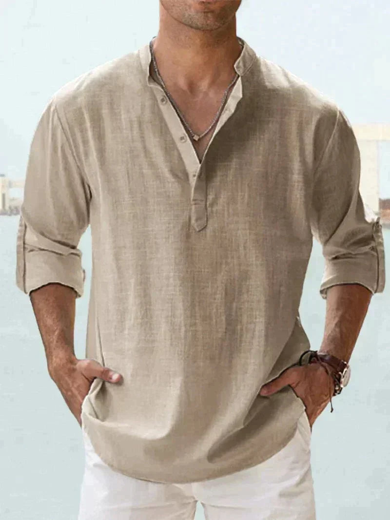 Erick Leinenhemd — Lässiger Sommer-Button-down-Stil für Herren