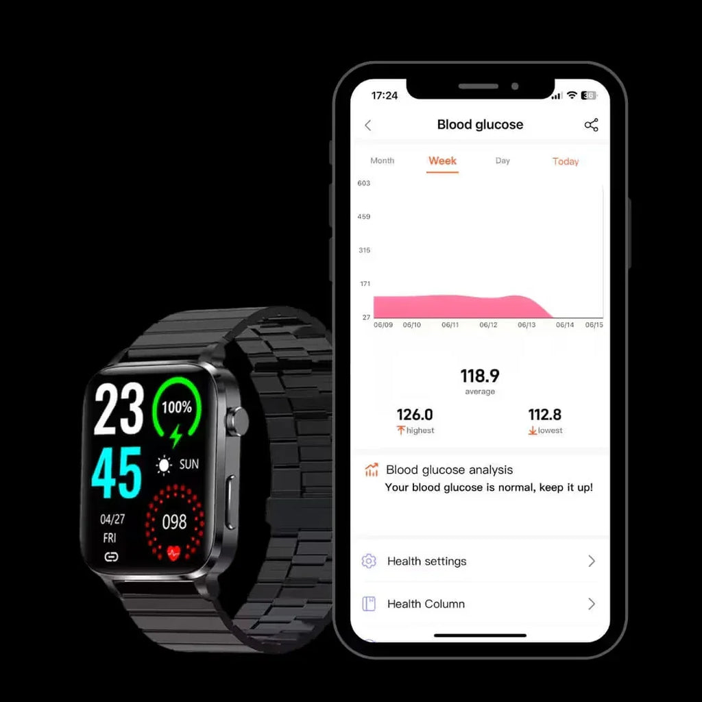 SugaCare Pro Smartwatch — Schmerzlose nichtinvasive Glukoseüberwachung