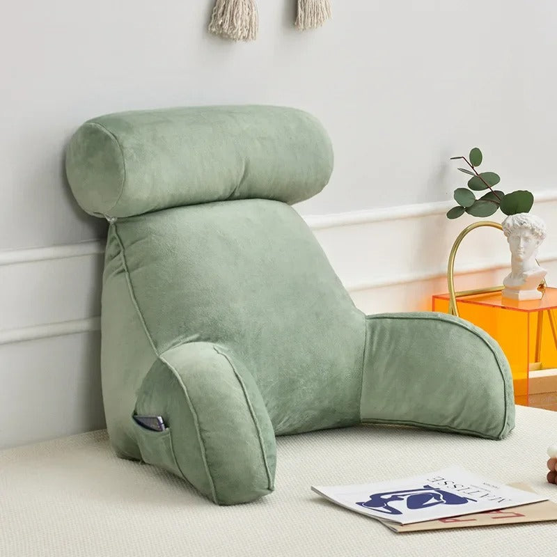 Cuscino ergonomico da lettura — braccioli, poggiatesta, supporto lombare