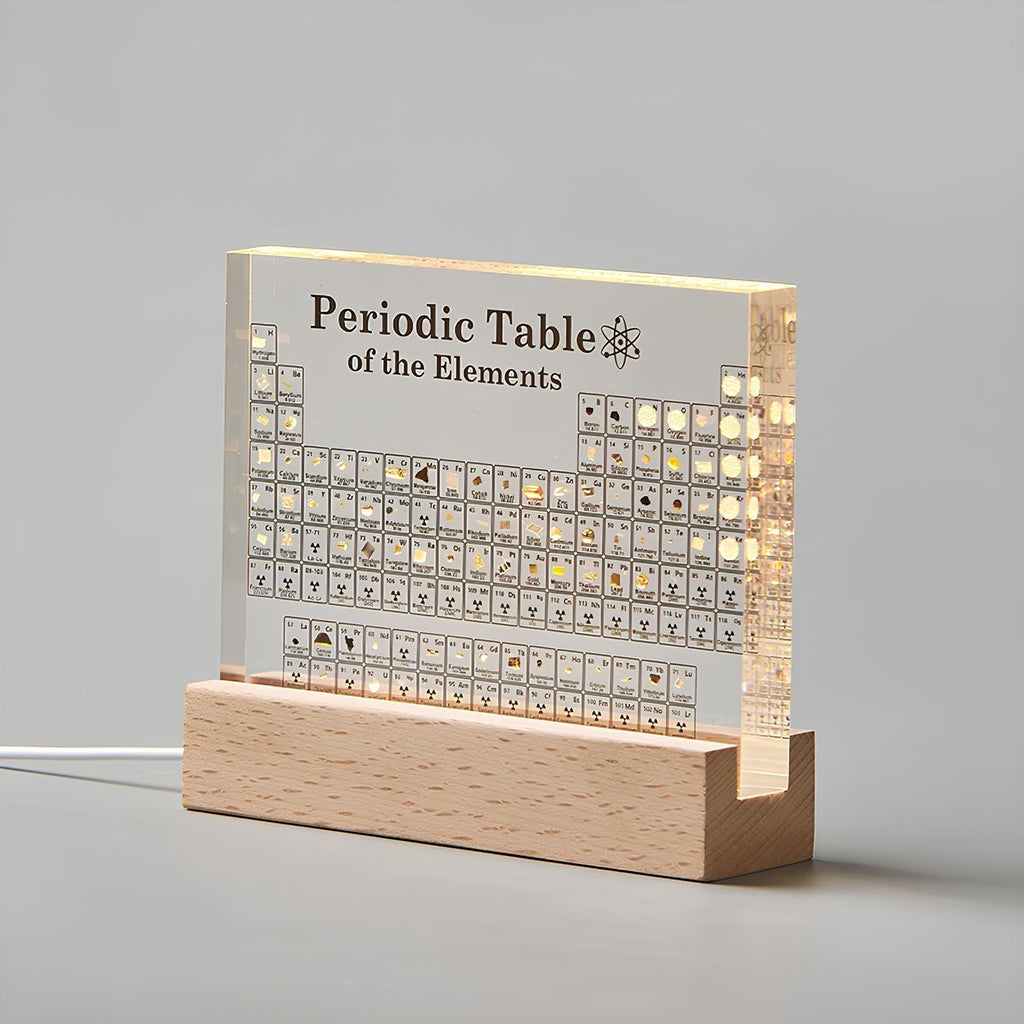 Elementa Lux Backlit Periodic Table Display With Real Samples