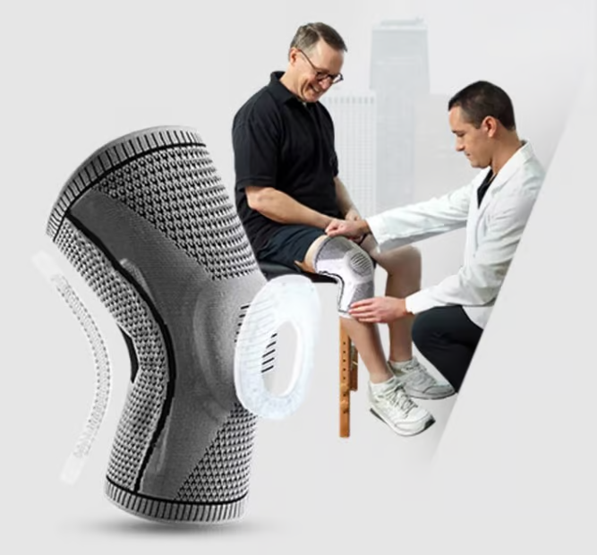 Genouillère de compression premium - Maintien toute la journée, soulagement instantané