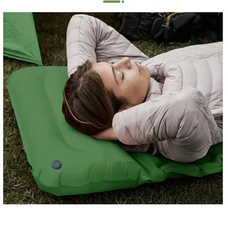 Saltea gonflabilă pentru camping — pat gonflabil portabil și confortabil