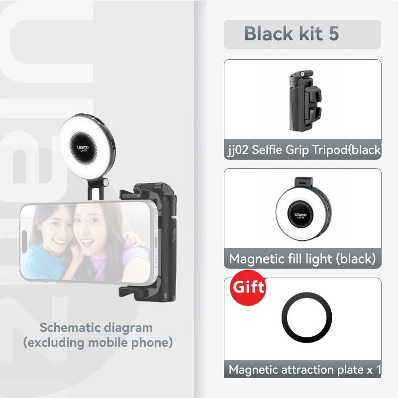 Bluetooth-Selfie-Stick-Stativ — ausziehbarer 4-teiliger 360°-Halter