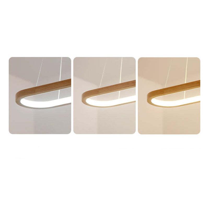 LumaWood Wooden Finish LED Pendant Light — Subtle Metal Accents