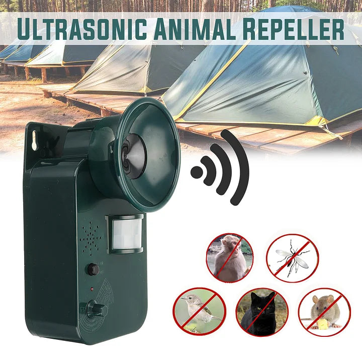 5000sqft 9v Dc Ultra Sonic Cordless Pest Animal Repeller Outdoor Safely Repel Various Animal | Filindra