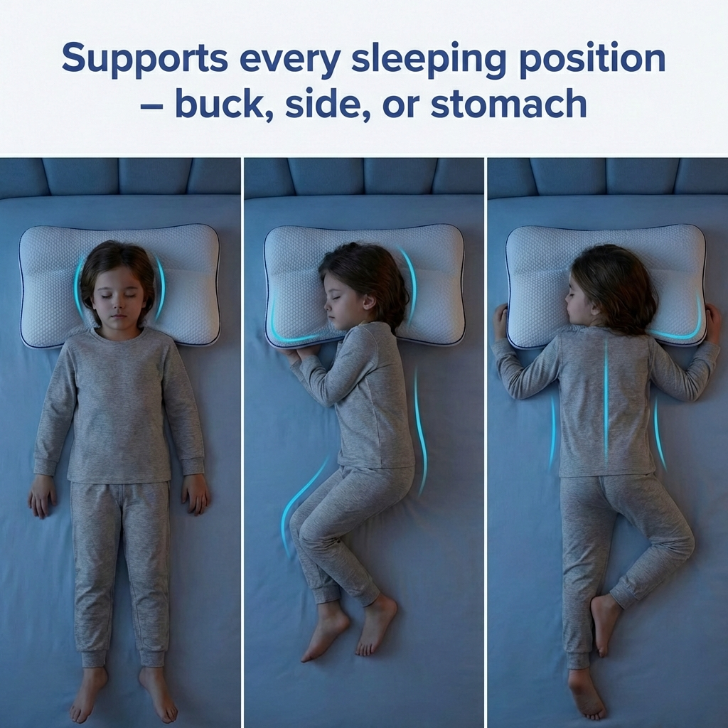 Ergonomic Kids Pillow for Neck and Spinal Alignment