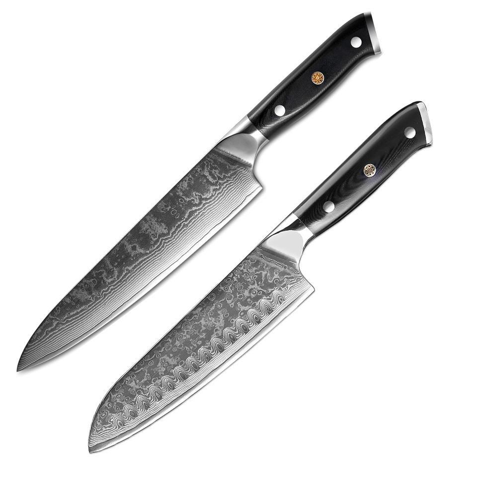 6-Piece VG10 Damascus Steel Kitchen Knife Set — 67-Layer Blades