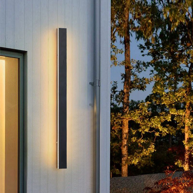 Nyx lineáris kültéri LED fali lámpa — fekete kivitel