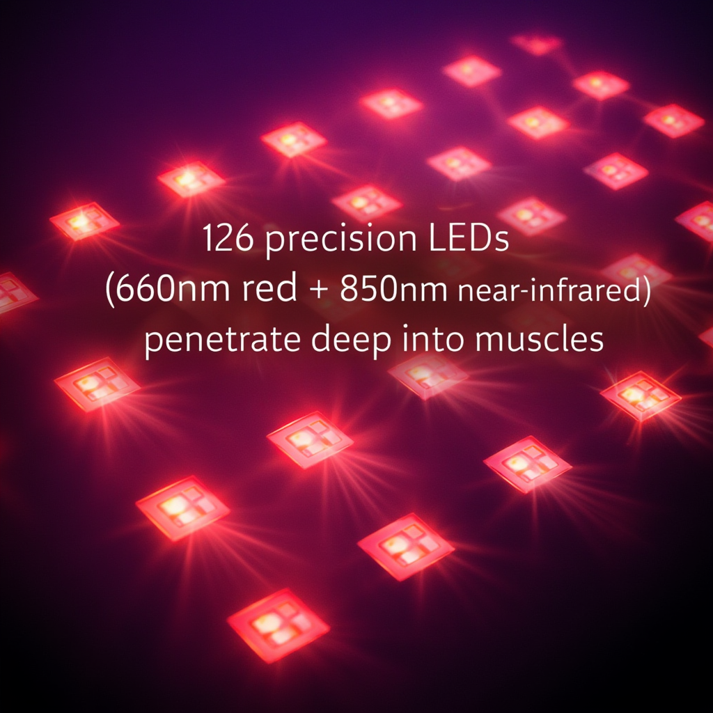 126 Präzisions-LED-verstellbarer Gürtel – 660-nm-Rotlicht- und 850-nm-Nahinfrarot-Wellenlängen