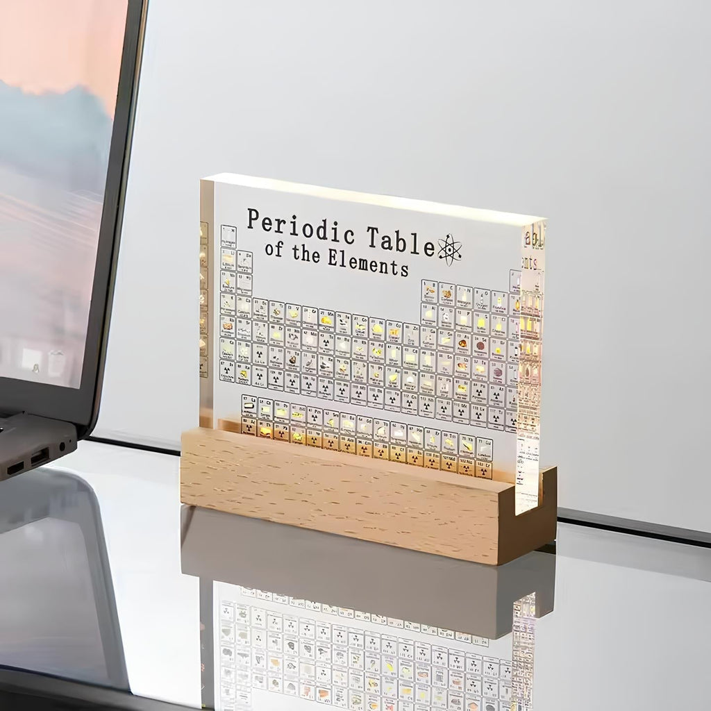 Elementa Lux Backlit Periodic Table Display With Real Samples