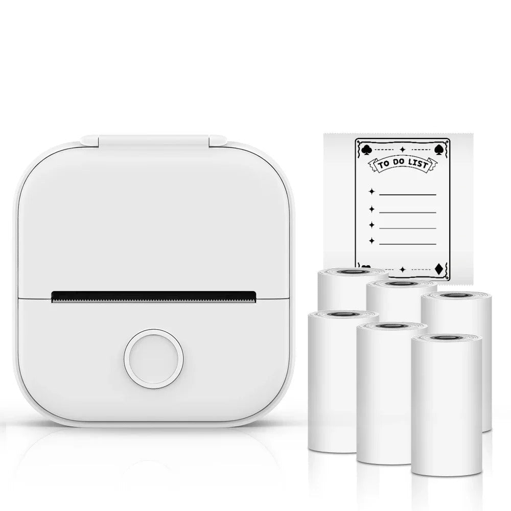 Przenośna mini drukarka — bezatramentowa drukarka fotograficzna Bluetooth do natychmiastowych wydruków