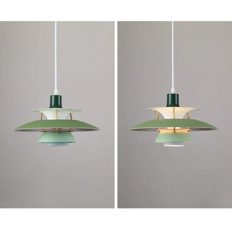 Morandi modern LED-hänglampa — färgglad skärm