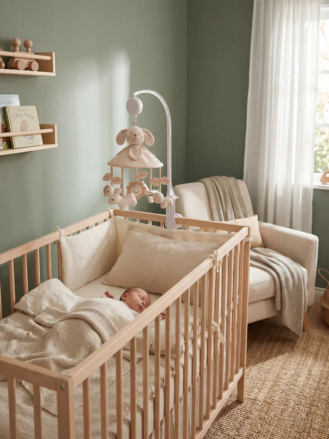 Soothing Wooden Baby Musical Mobile — Support Arm