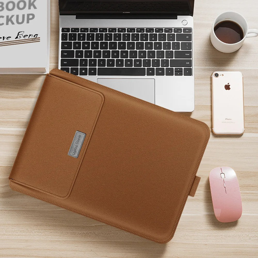 Kirev 4-i-1-fodral för bärbar dator — smalt ställfodral med ergonomisk minimalistisk design