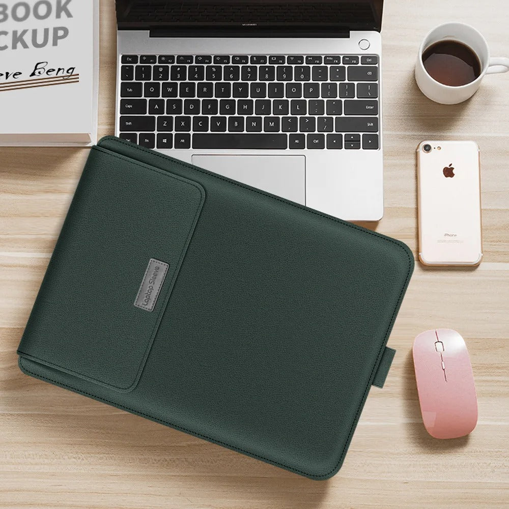 Kirev 4-i-1-fodral för bärbar dator — smalt ställfodral med ergonomisk minimalistisk design