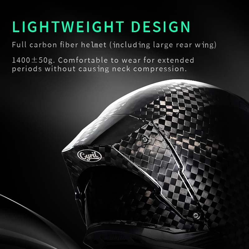 Leichter AH018-Motorradhelm aus Kohlefaser mit Vollvisier, DOT/ECE-zugelassen