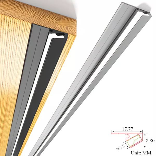 45 Degree LED Under Cabinet Lighting Bars Invisible Ultra Thin Strips | Filindra