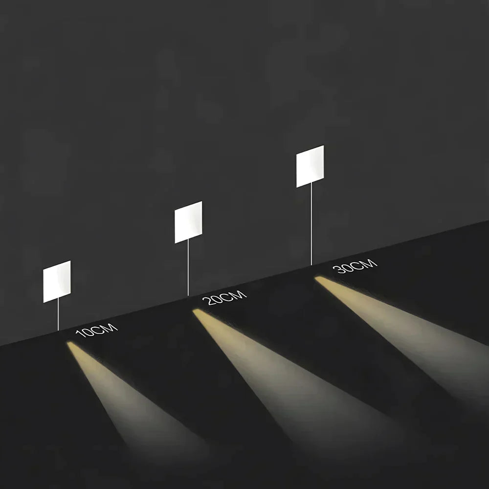 מדרגת תאורת LED למדרגות עם חיישן תנועה — תאורה אוטומטית