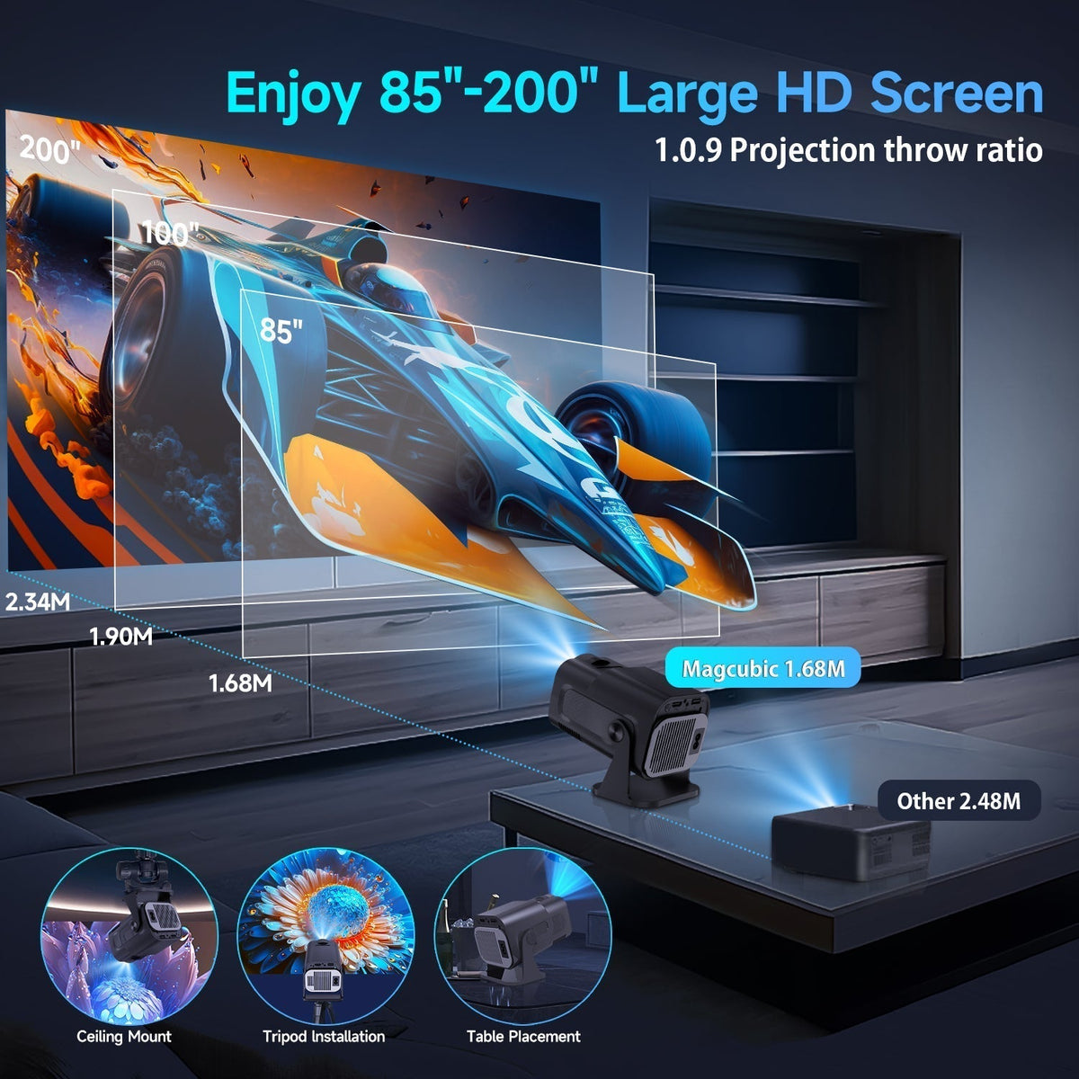 Magcubic 4K Mini Projector — Immersive Visuals and Sound