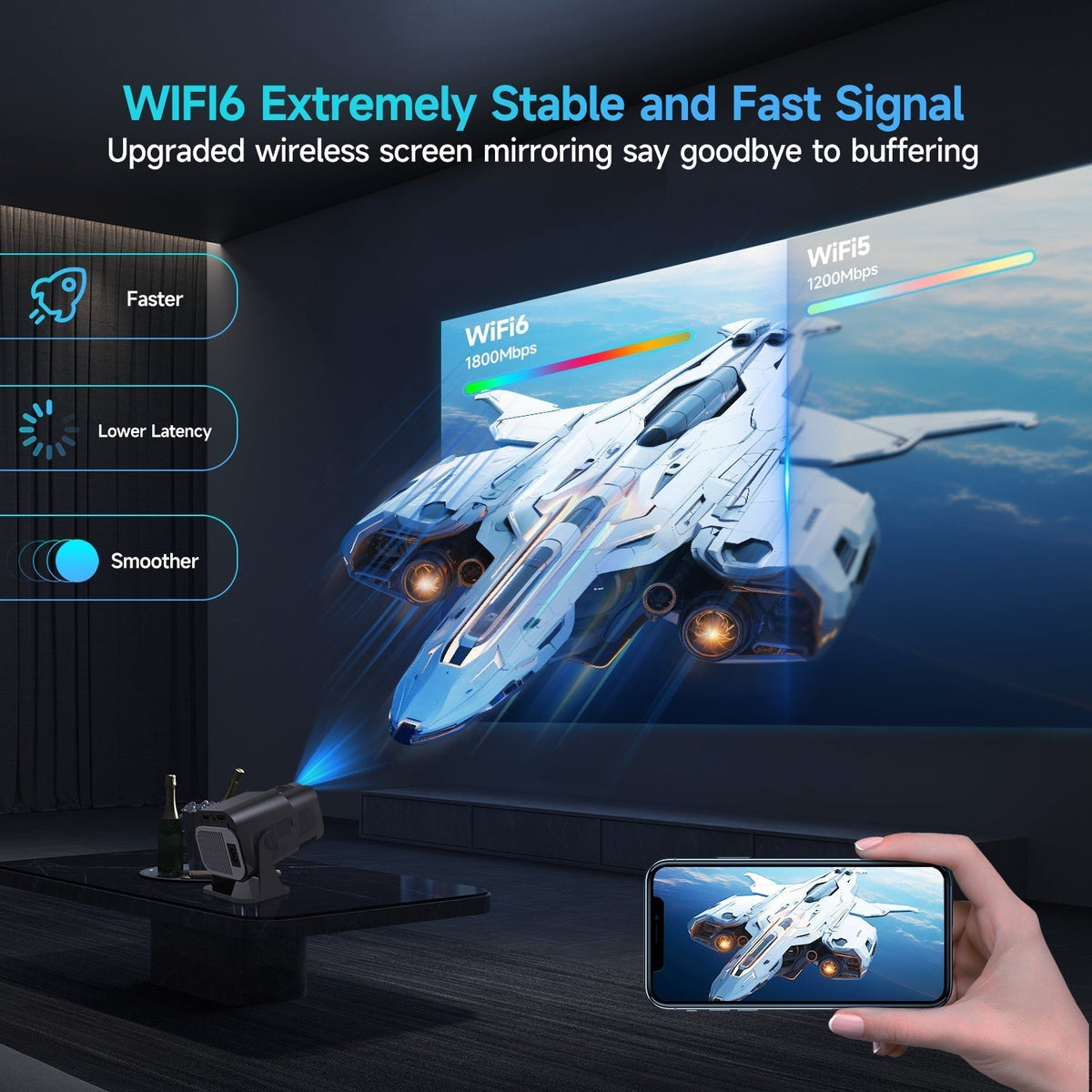 Magcubic 4K Mini Projector — Immersive Visuals and Sound