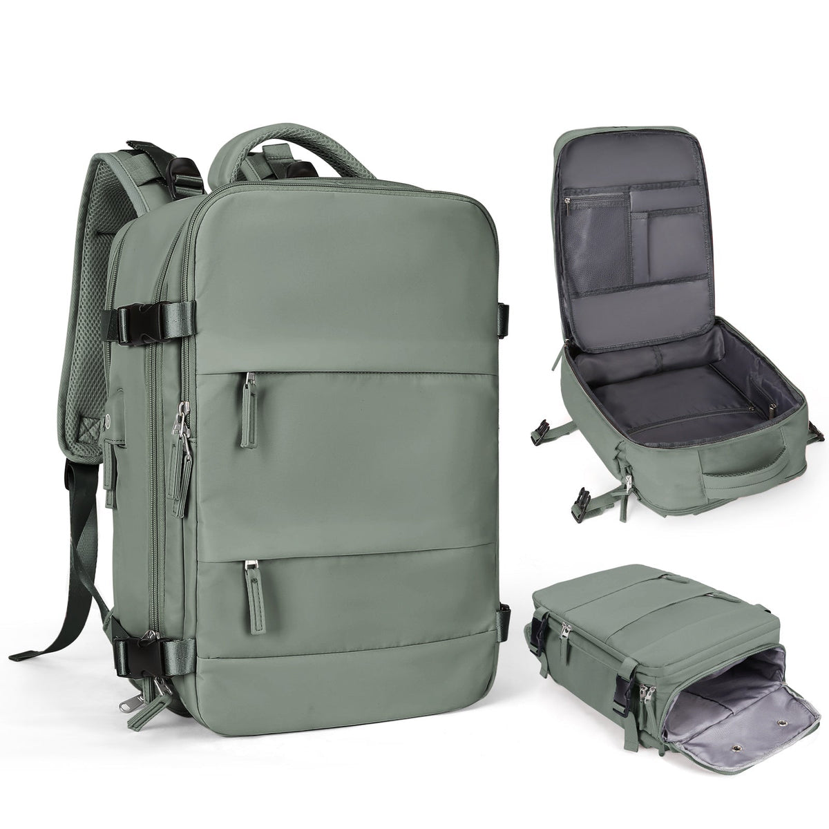 Mochila de viagem inteligente e expansível para mulheres e homens