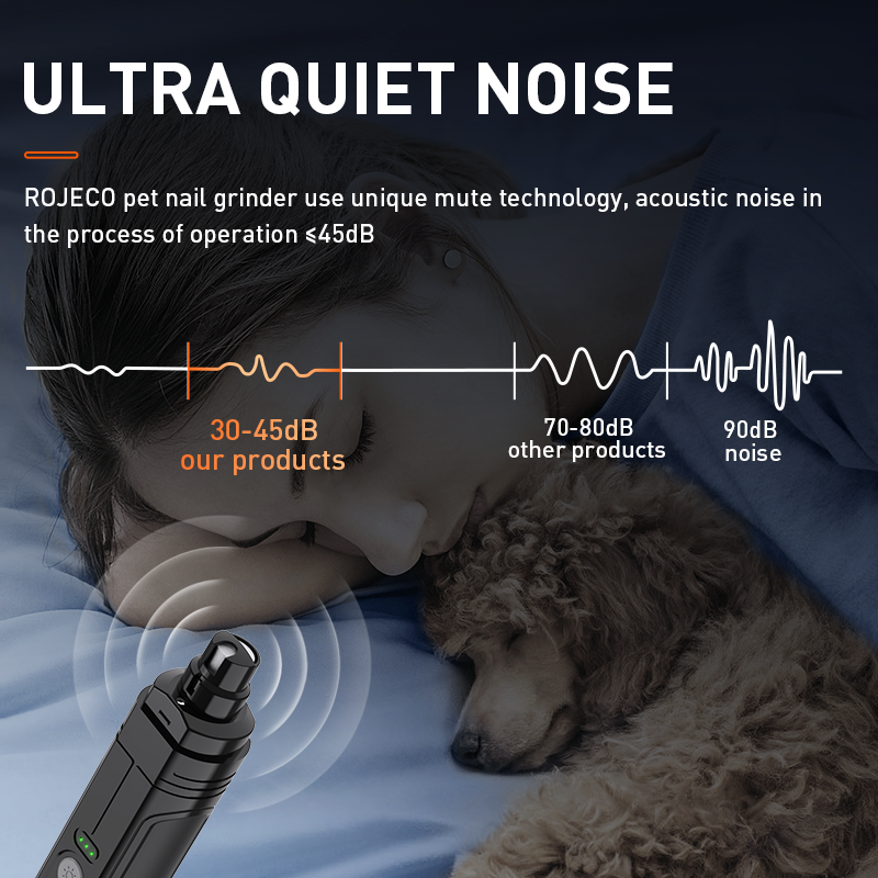 Coupe-ongles électrique pour animaux - lumière LED pour chiens et chats