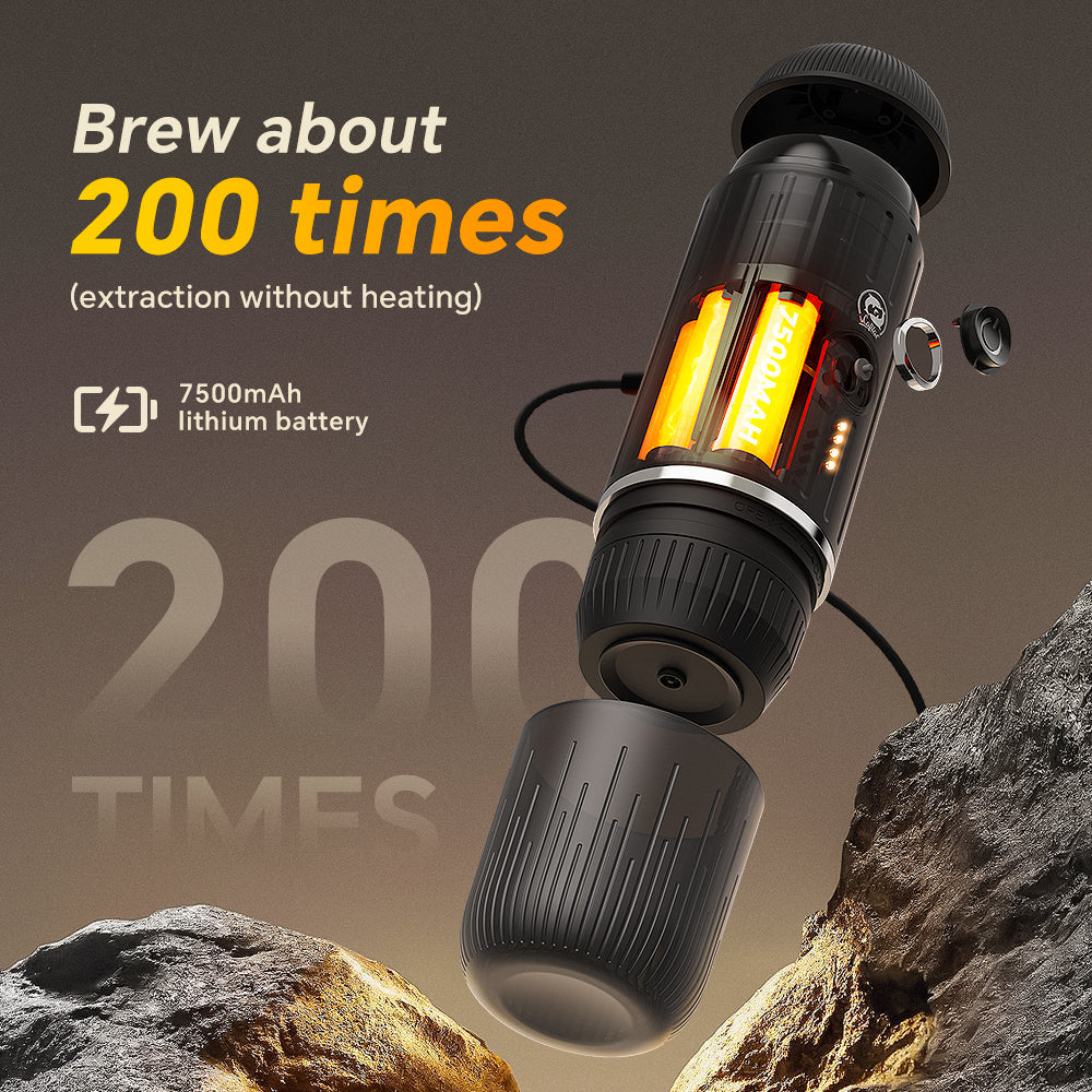 Portable Self-Heating Espresso Maker — USB-C, Ground Coffee/Nespresso