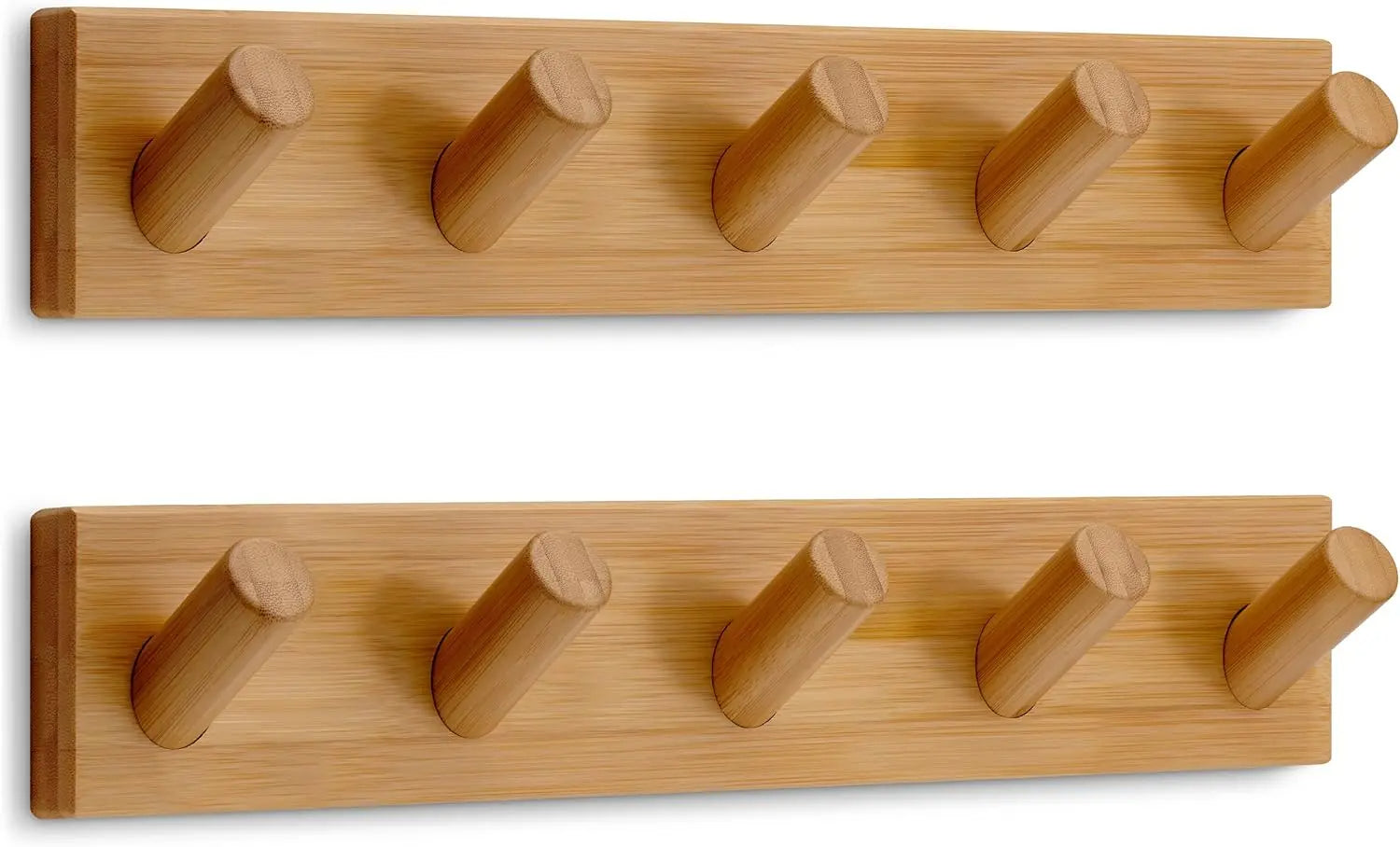 Wooden Wall-Mounted Coat Hook Rack with 5 Hooks | Filindra