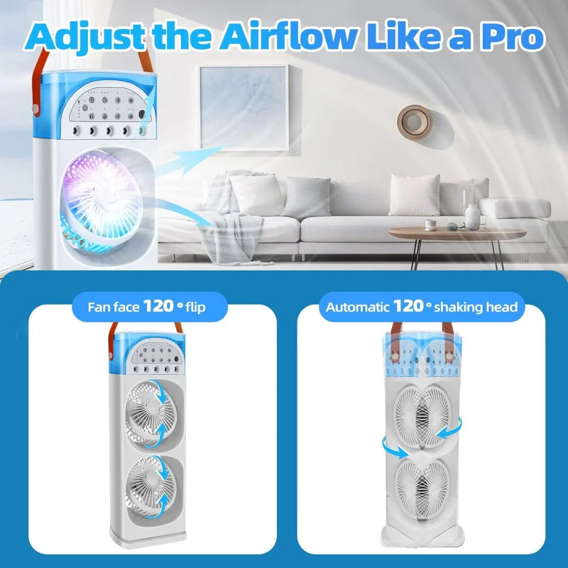 Mini Portable Airconditioner with Humidifier & LED Light | Filindra