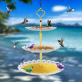 3-Tier Hanging Bird Feeder & Bird Bath Combo | Filindra