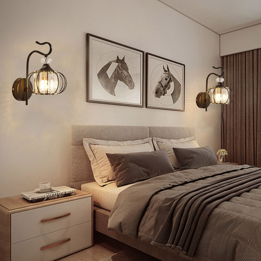 Kyris Industrial Iron And LED Wall Light With Artistic Silhouette