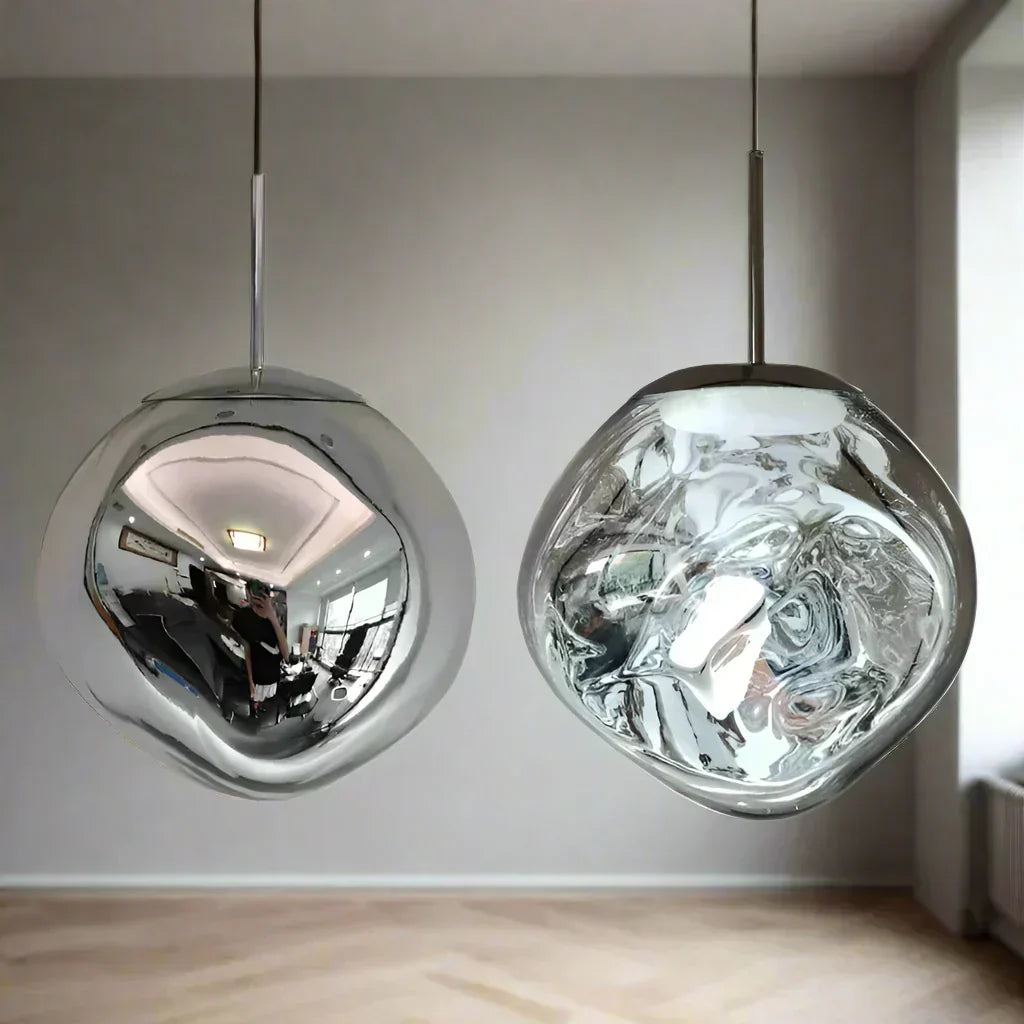 Fjordline Nordic Pendant Light — Clear Glass, Clean Lines, Four Size Options