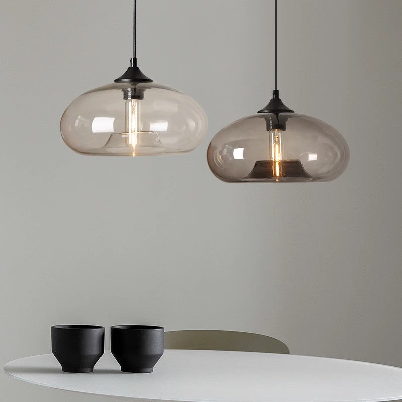 Azora Pendant Light With Glass In Retro Colorful Style For Living Spaces