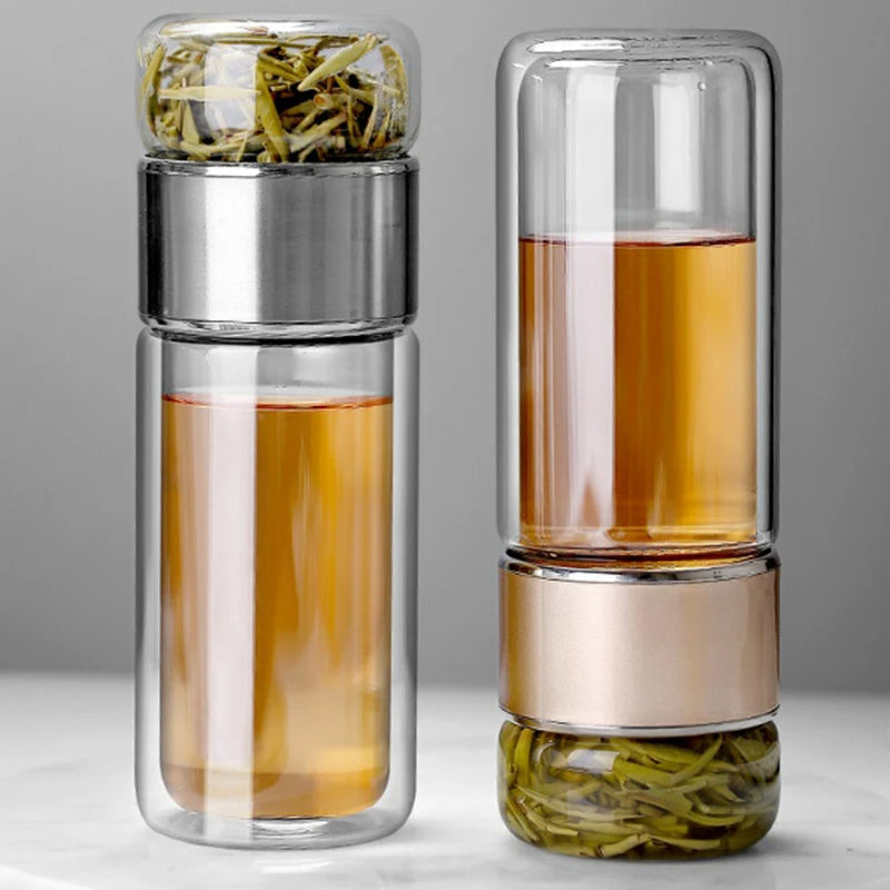 430ml Borosilicate Glass Double Layer Tea Infuser | Filindra