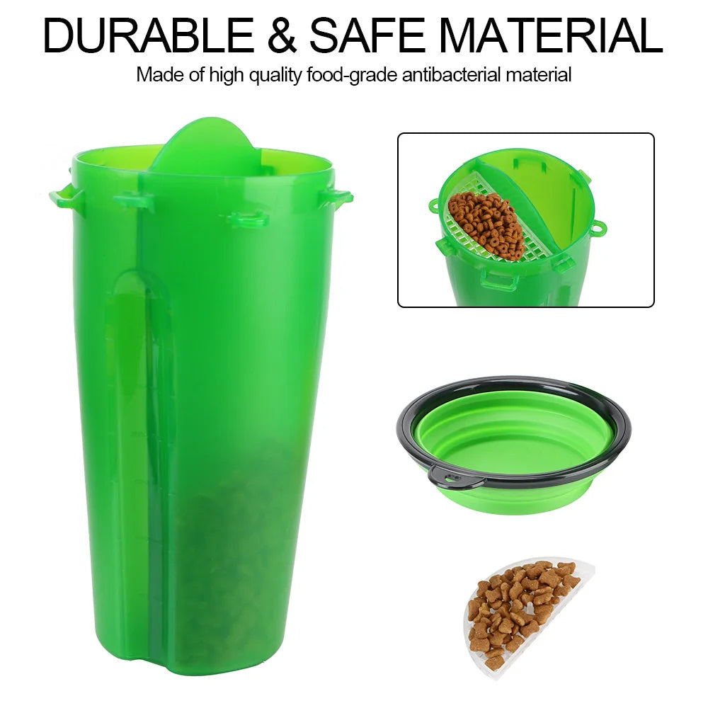 2in1 Collapsible Pet Water Bottle and Feeder | Filindra