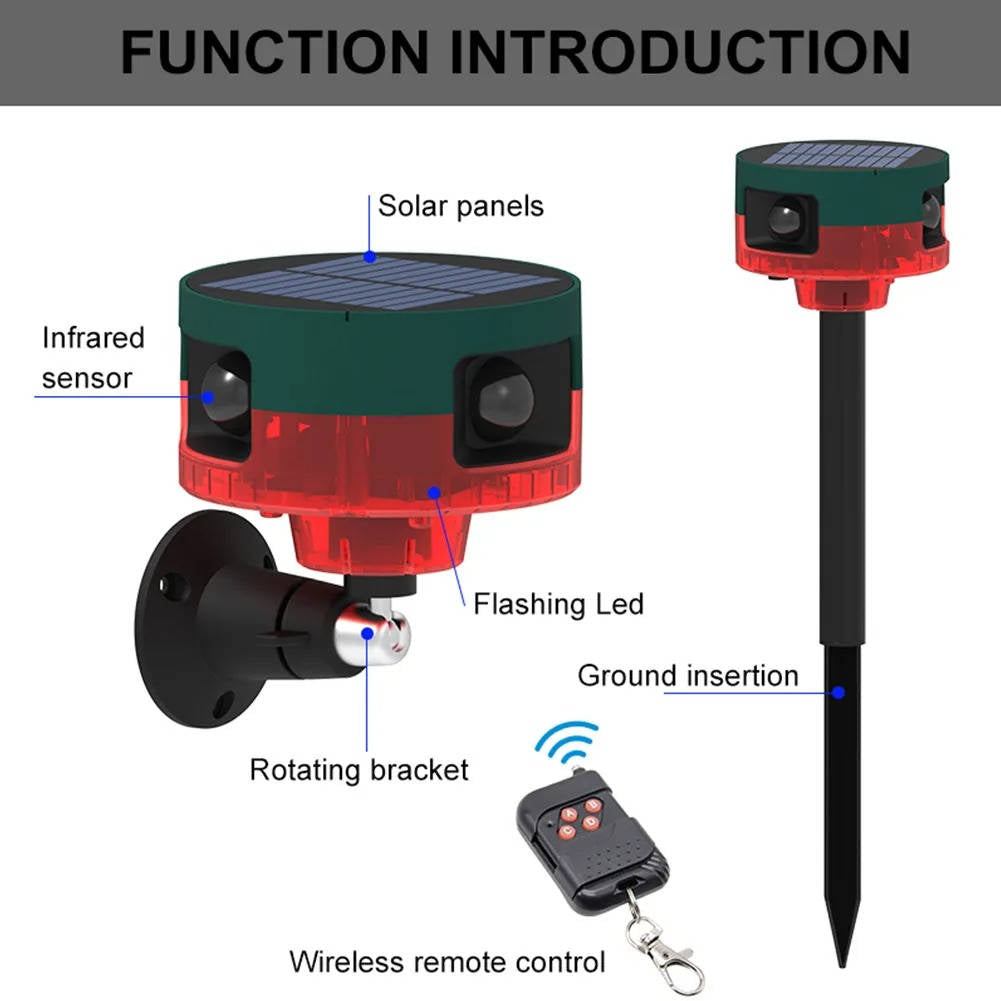 360 Degree Solar Repeller For Pigeon Bird Wild Boar Rabbit Deer | Filindra