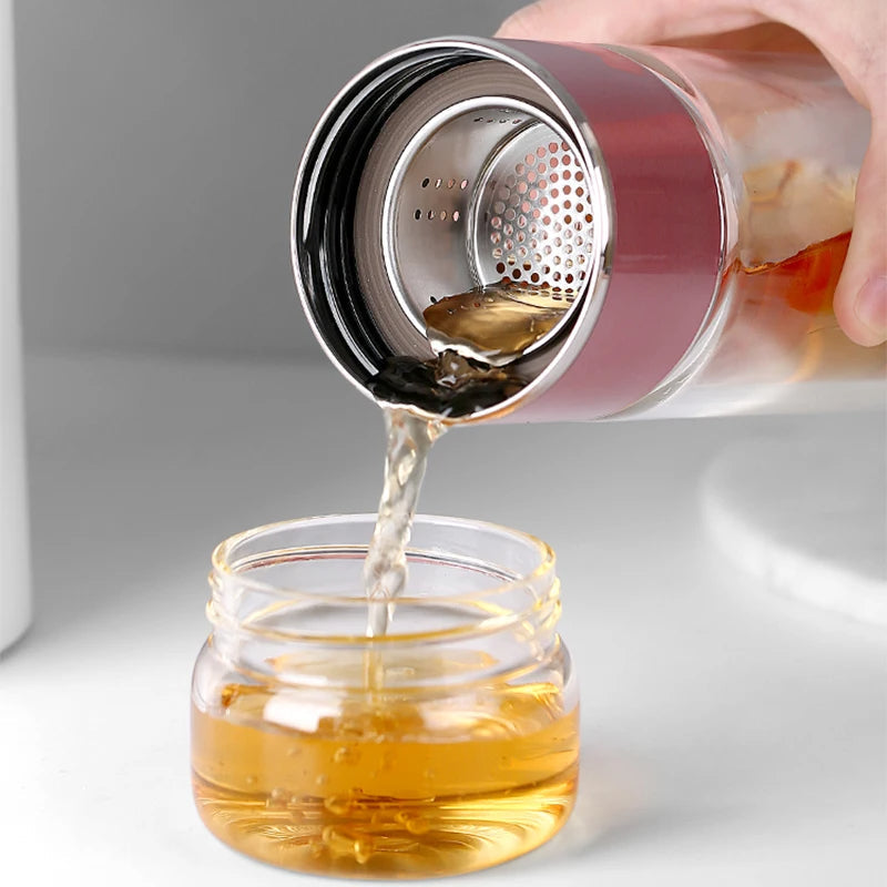 430ml Borosilicate Glass Double Layer Tea Infuser | Filindra