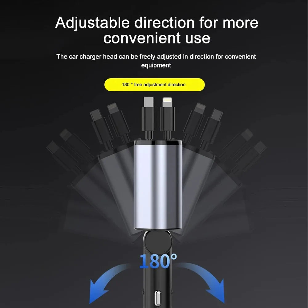 120W Retractable Car Charger | Filindra