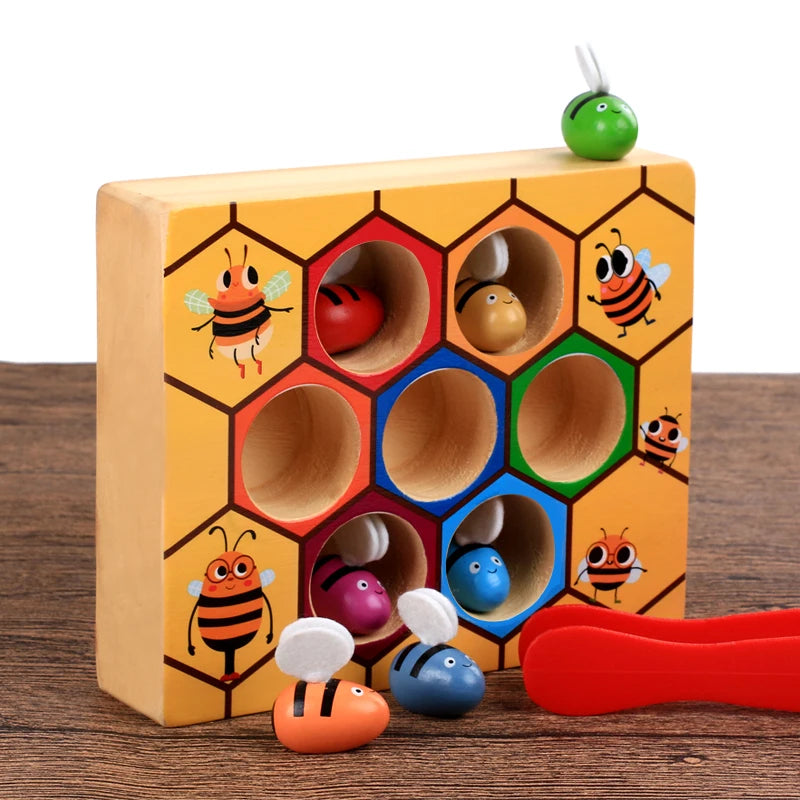Wooden Beehive Montessori Game | Filindra