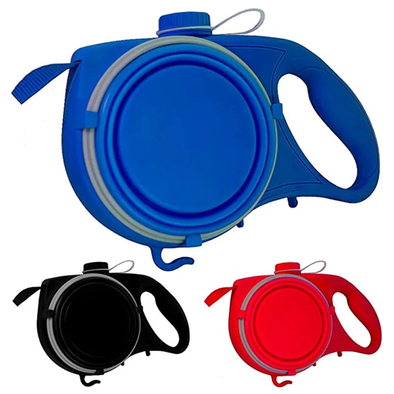 4-in-1 Multifunctional Dog Leash with Water Bottle & Bowl | Filindra