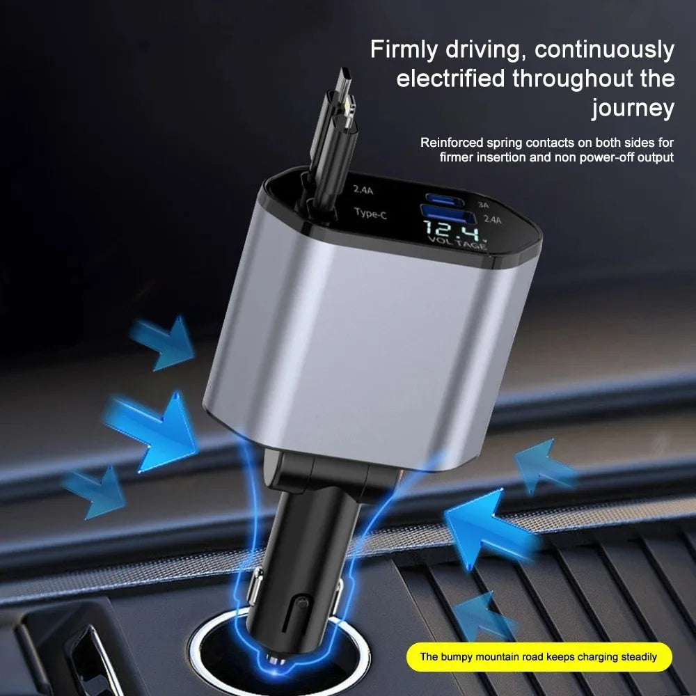 120W Retractable Car Charger | Filindra