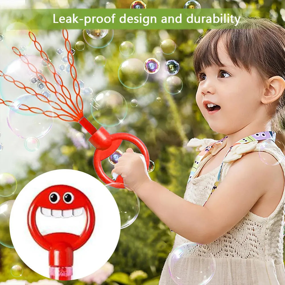 32 Hole Smiling Face Bubble Wand (Random Color) | Filindra