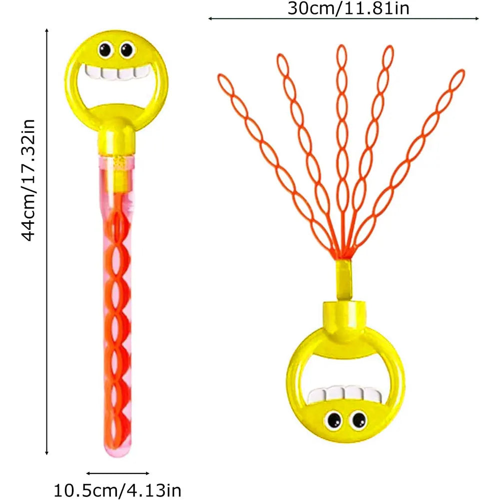 32 Hole Smiling Face Bubble Wand (Random Color) | Filindra