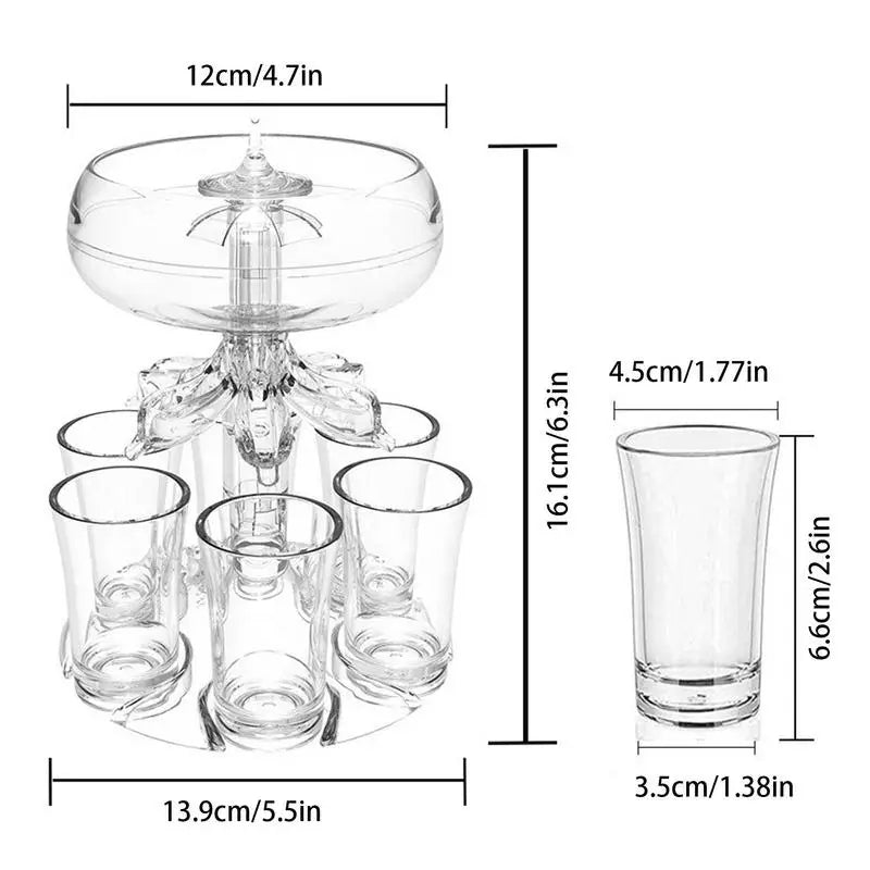 6 Shot Glass Drink Dispenser | Filindra