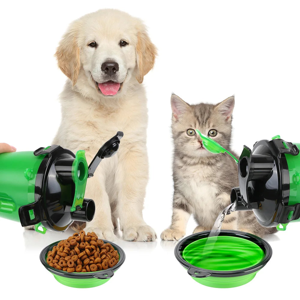 2in1 Collapsible Pet Water Bottle and Feeder | Filindra