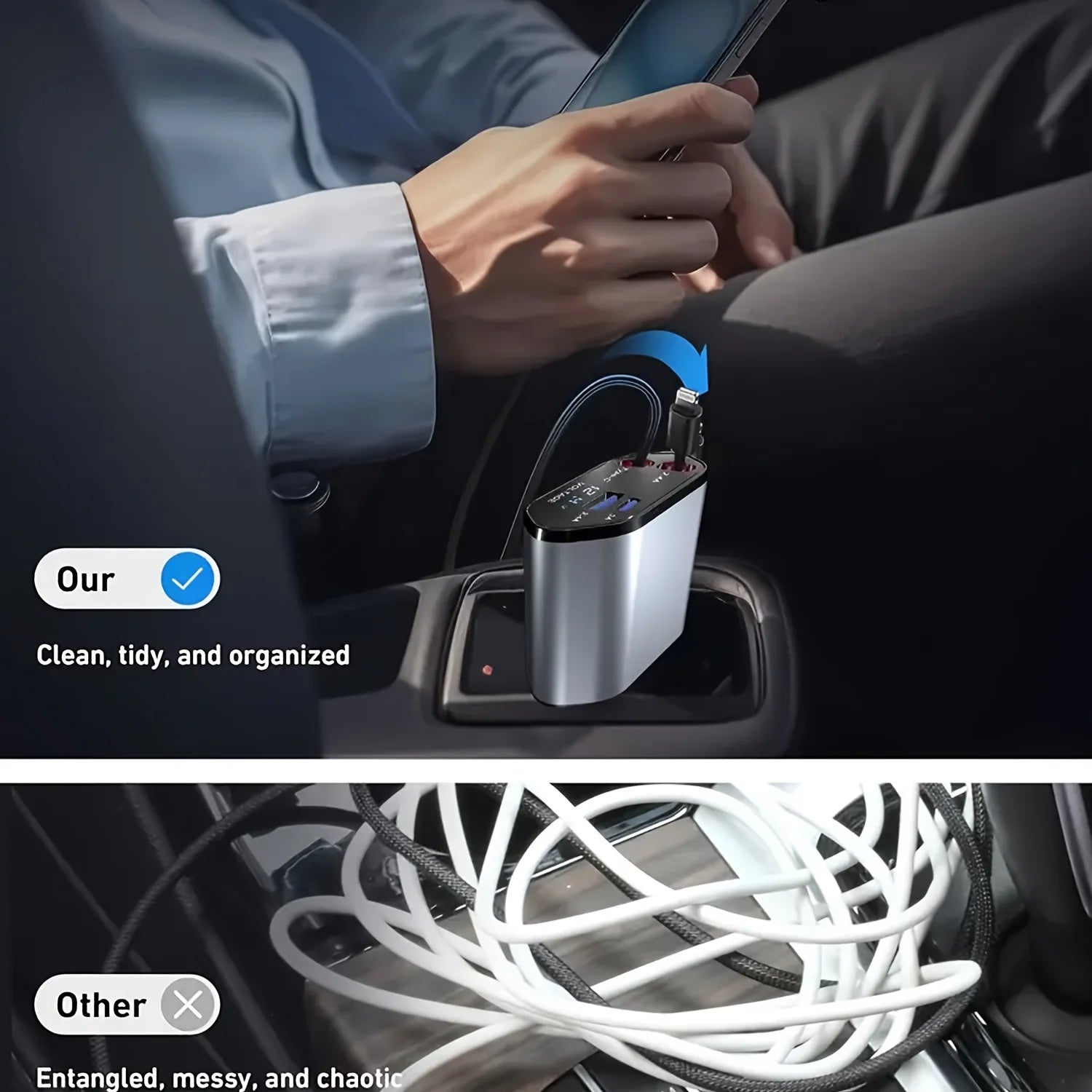 120W Retractable Car Charger | Filindra