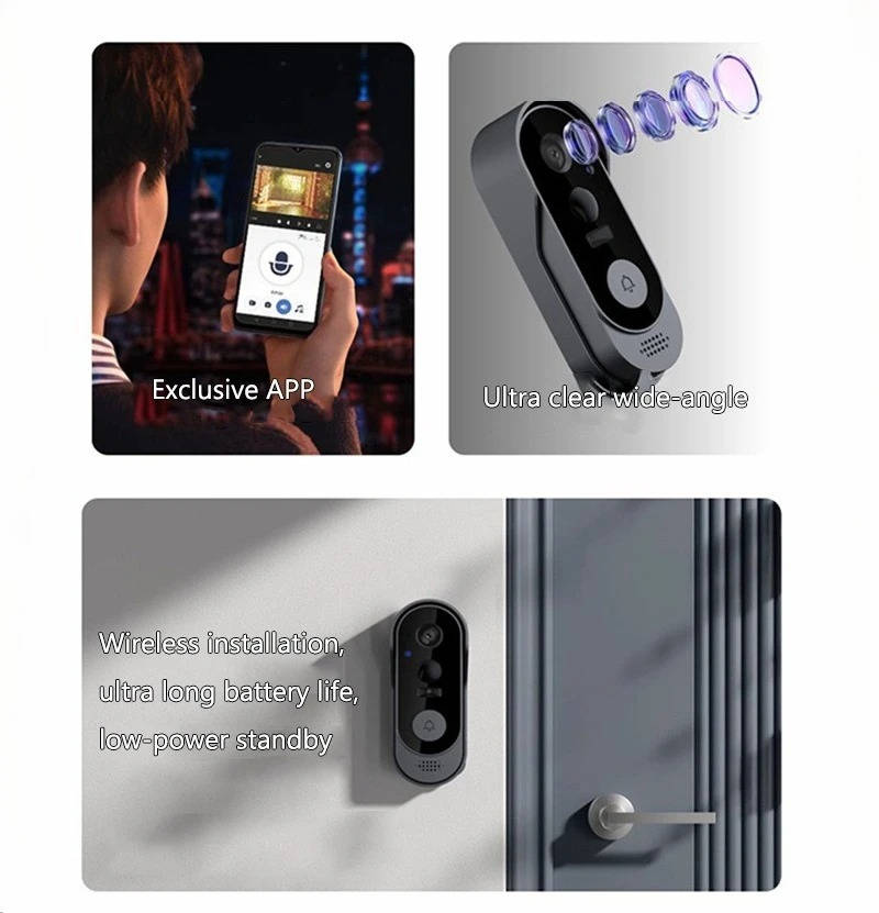 Wireless Smart Video Doorbell | No Subscription Needed | High Definition Camera Doorbell | Filindra