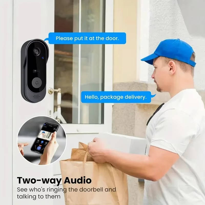 Wireless Smart Video Doorbell | No Subscription Needed | High Definition Camera Doorbell | Filindra