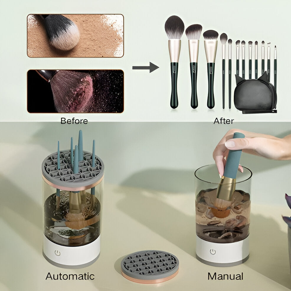 3-in-1 Cosmetic Brush Cleaner Machine - Electric Makeup Brush Cleaner Device | Filindra