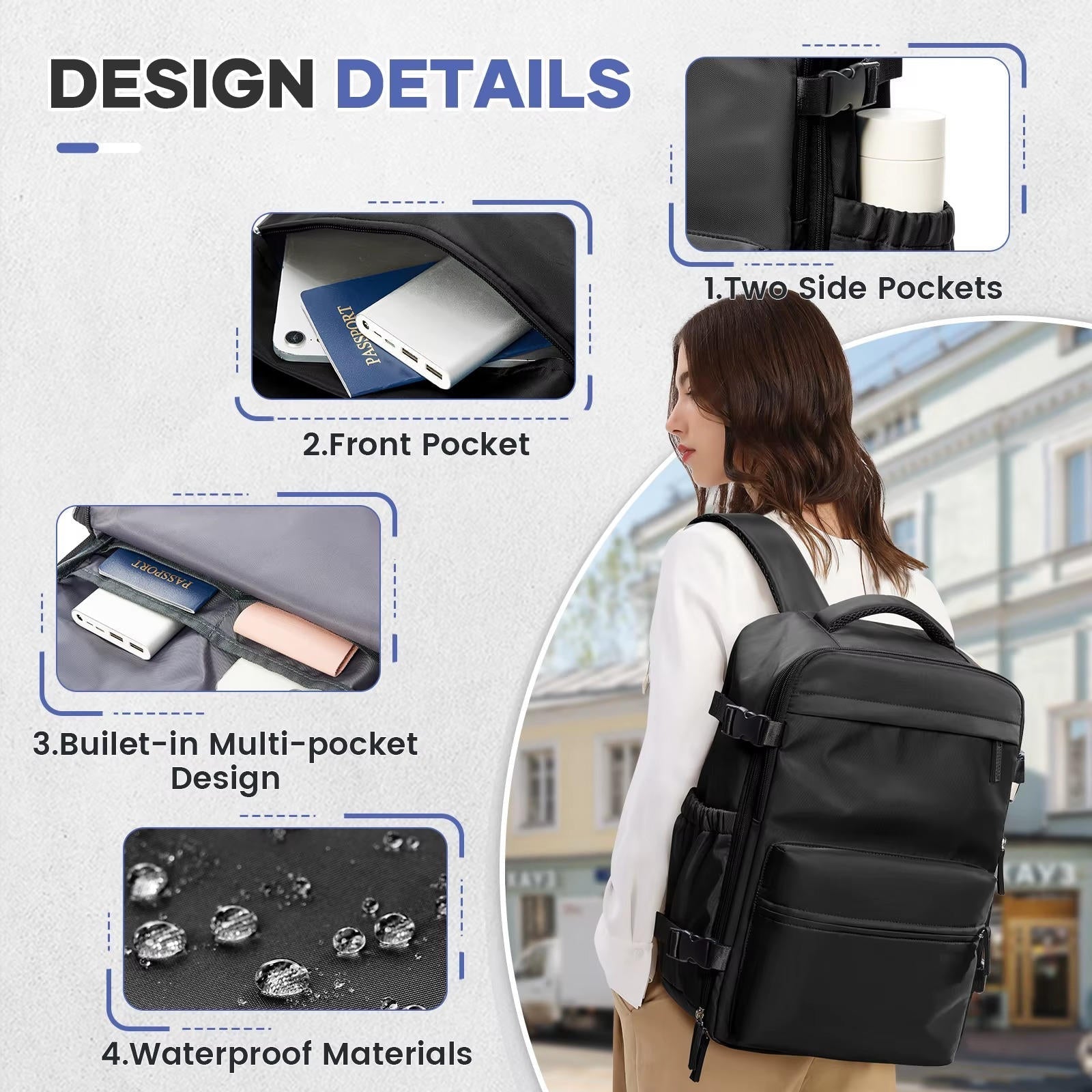 15.6in Travel Backpack | Filindra